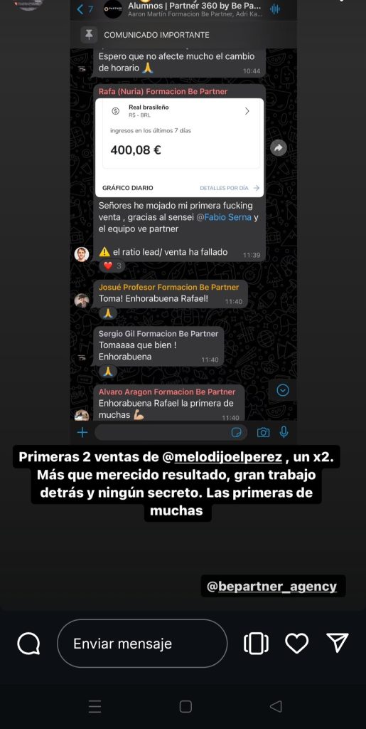 Rsultados de la formación partner 360